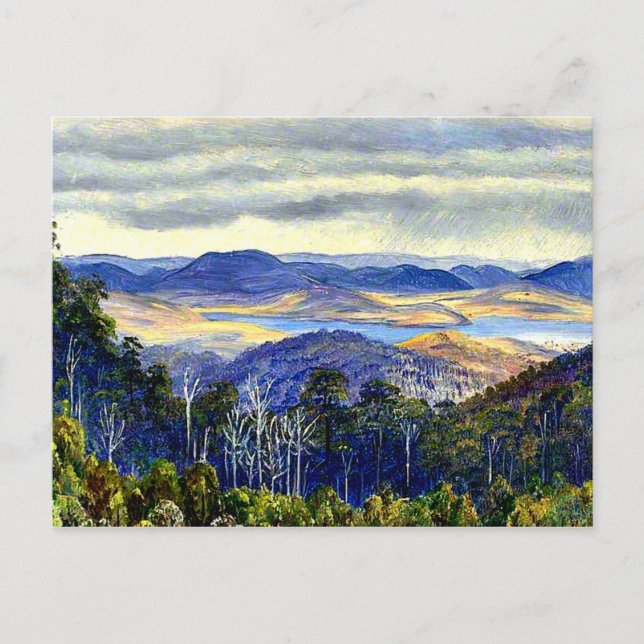 Lago Biwa, postal de Japón (Anverso)