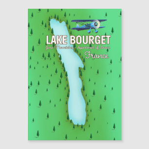Lago Bourget Francia hermoso cartel de viaje