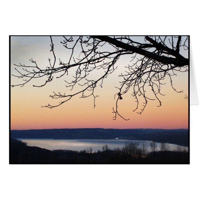Lago Cayuga al atardecer (Anverso (Horizontal))