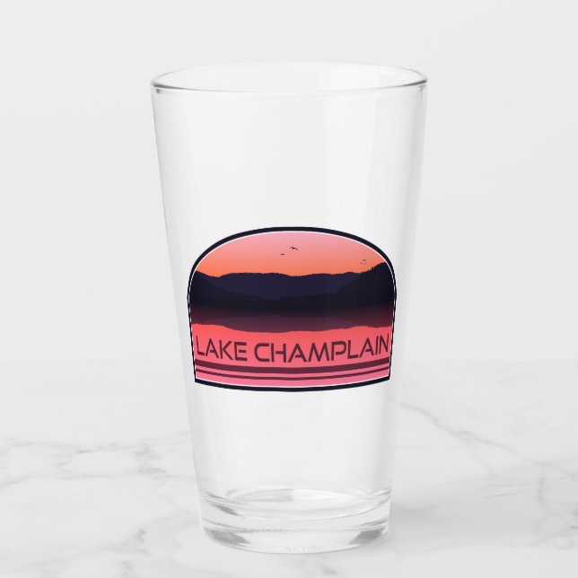 Lago Champlain Nueva York Vermont Amanecer Rojo (Anverso)