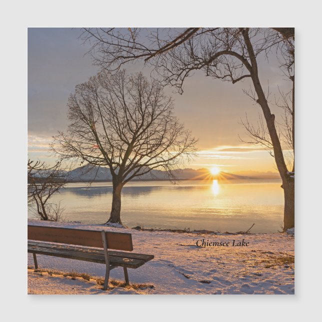 Lago Chiemsee, puesta de sol, (Anverso)