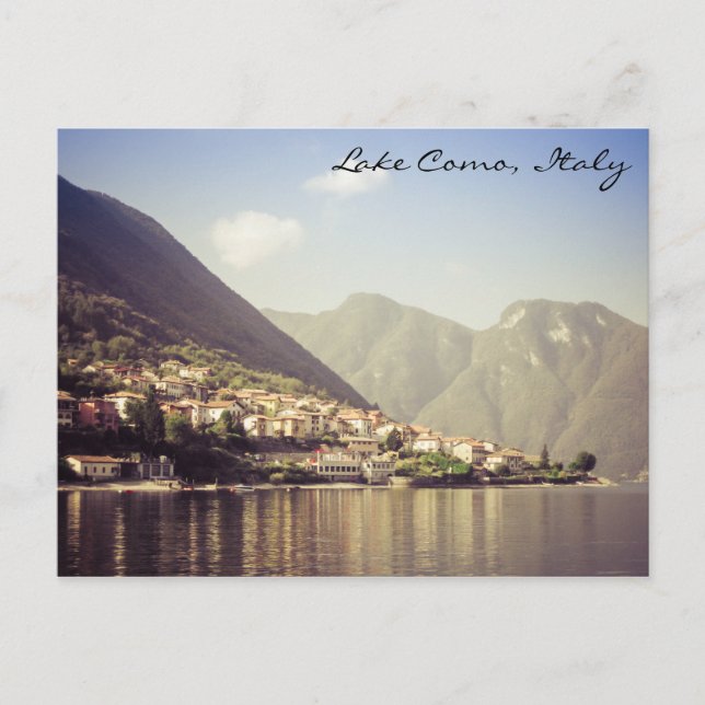 Lago Como, Italia, postal (Anverso)