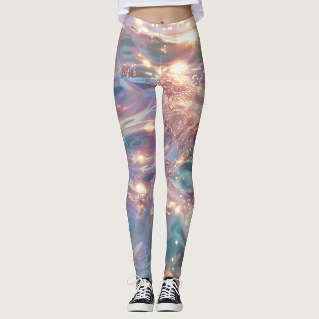 Lago con oro brillante Leggings (Anverso)