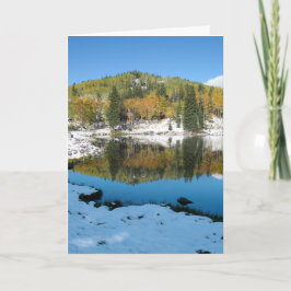 Lago con tarjeta de felicitación de fotos Snow Bla