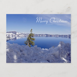 Lago crater en el invierno - Felices Navidad