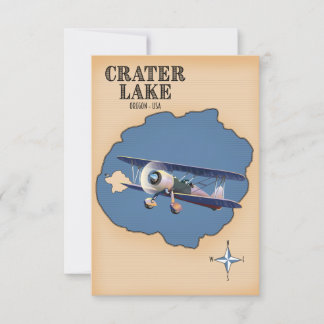 Lago Crater Oregon EE. UU. mapa antiguo
