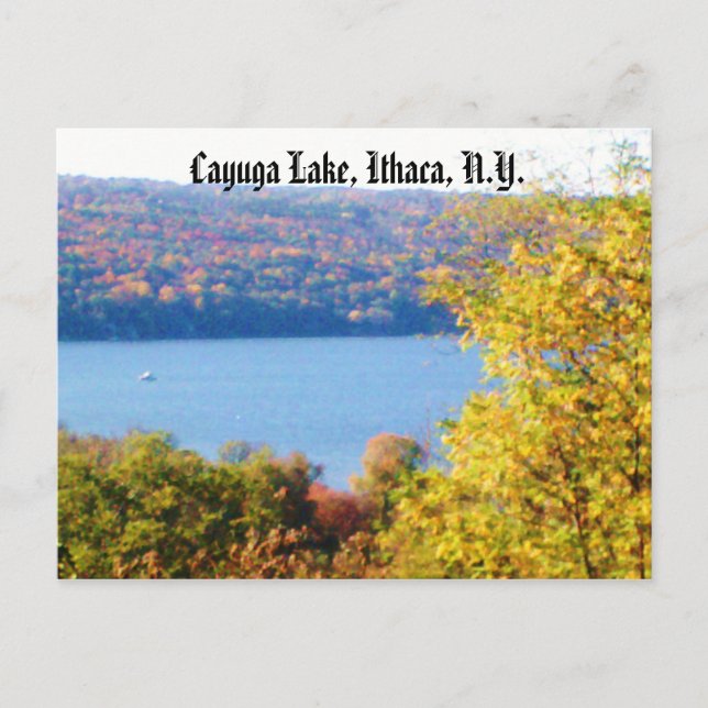 LAGO DE CAYUGA, ITHACA, postal de NUEVA YORK (Anverso)