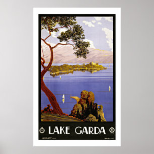 Lago de Garda Italia - Posters de viajes de época