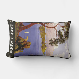 Lago de Garda Italia vintage viaje de almohada