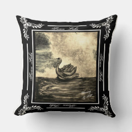 Lago de los Cisnes mi dibujo digital Almohada LS m