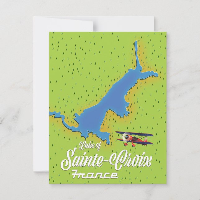 Lago de Sainte-Croix mapa de viaje de Francia (Anverso)