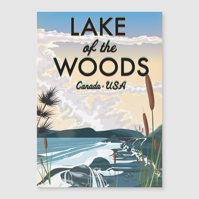 Lago de Woods USA canada (Anverso)