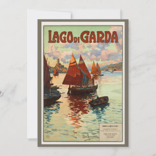 Lago di Garda, Lago Garda, Italia Viajes Vintage, 