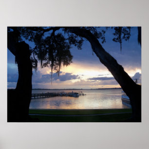 Lago Dora Florida Sunset nocturno arte fotográfico