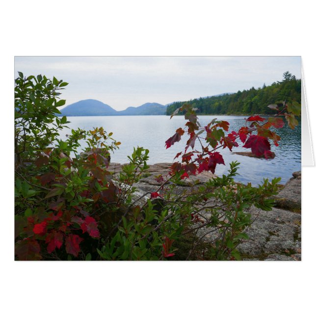 Lago Eagle y hojas de arce rojas (Anverso (Horizontal))