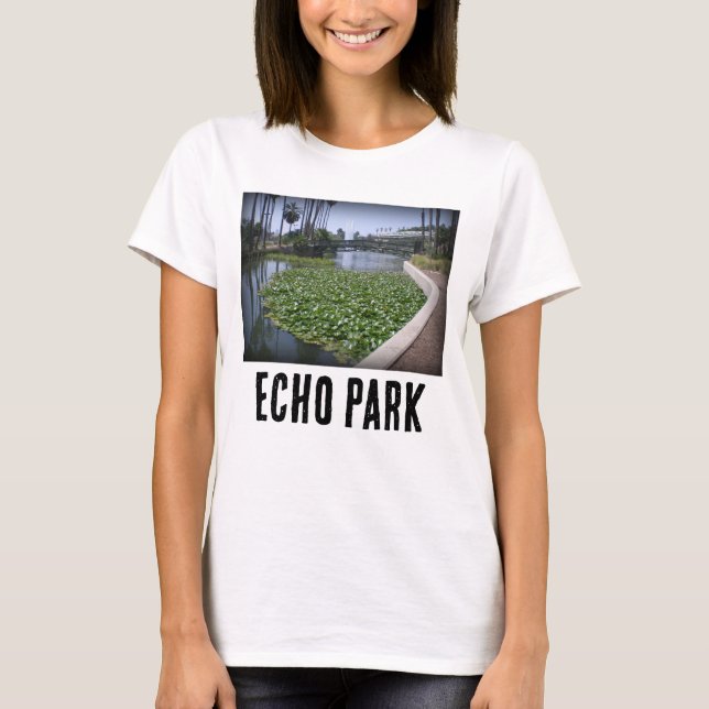 Lago Echo Park en Los Ángeles, camiseta de Califor (Anverso)