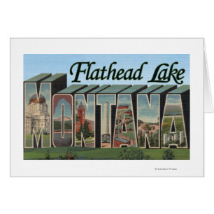 Lago Flathead, Montana - Escenas de letras grandes