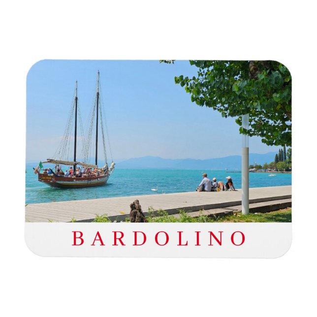 Lago Garda Bardolino imán de visión en barco (Horizontal)