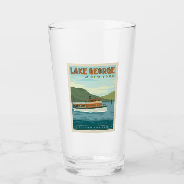 Lago George, Nueva York | Barco de época (Anverso)