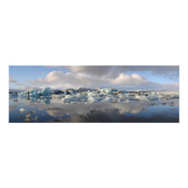 Lago glaciar Jokulsarlon en Islandia foto impresa