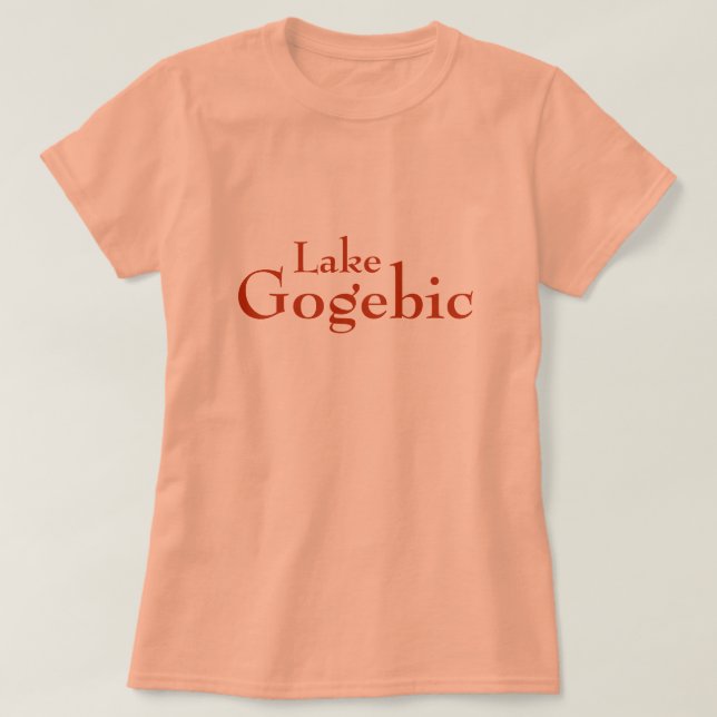 Lago Gogebic, camiseta de Michigan (Diseño del anverso)