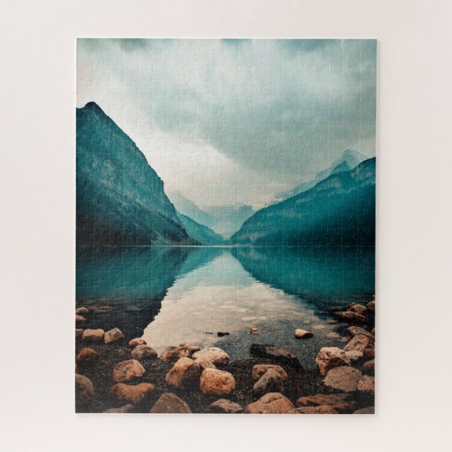 Lago Louise, Canadá. Rompecabezas de paisaje panor (Vertical)