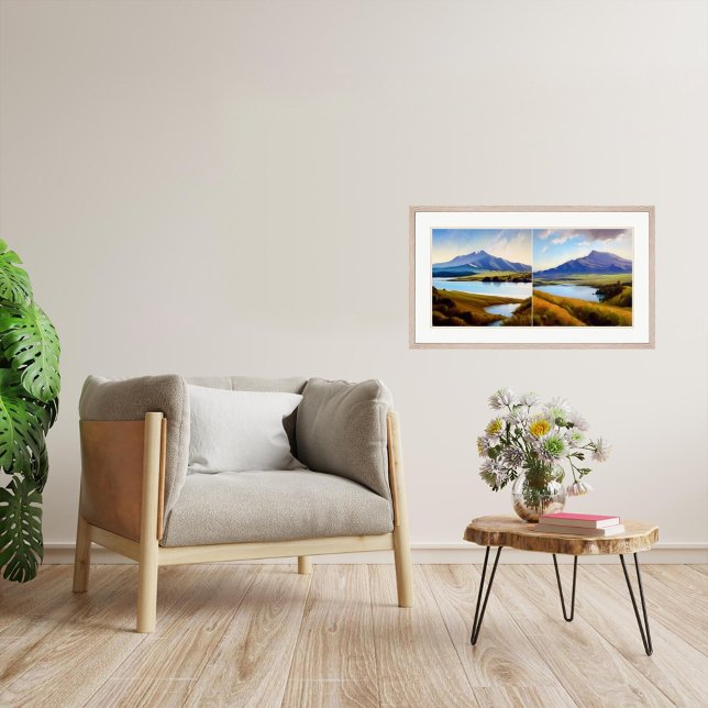 Lago Mangamahoe Diptych - Arte de lienzo (Subido por el creador)