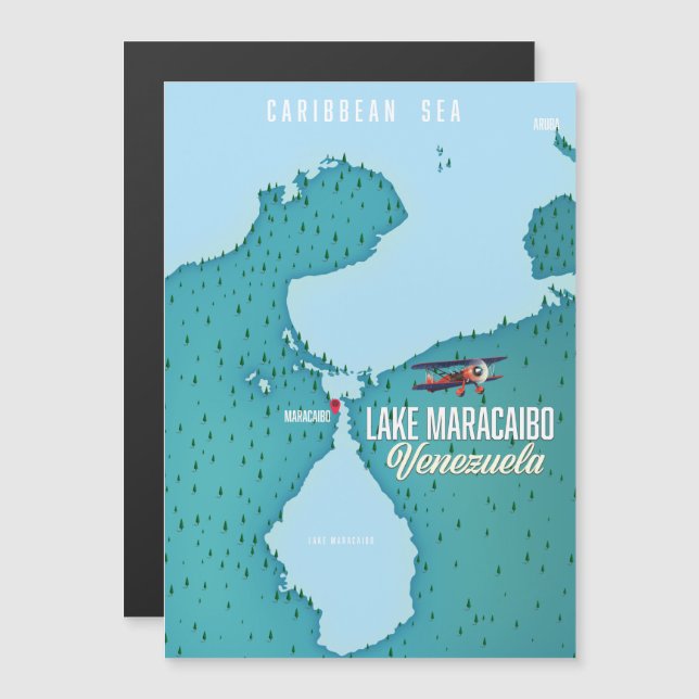 Lago Maracaibo, Venezuela mapa de navegación. (Anverso/Reverso)