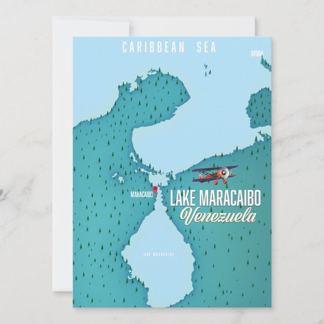 Lago Maracaibo, Venezuela mapa de navegación. (Anverso)