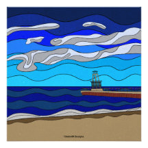 Lago Michigan - Impresión fotográfica 24"x24"