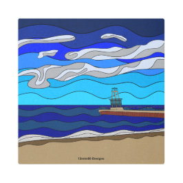 Lago Michigan - Impresión Metalizado (16"x16")