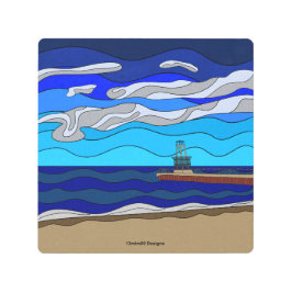 Lago Michigan - Impresión Metalizado (8"x8")
