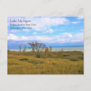 Lago Michigan, Sheboygan, postal de Wisconsin