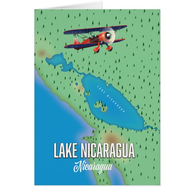 Lago Nicaragua, mapa de Nicaragua (Frente)