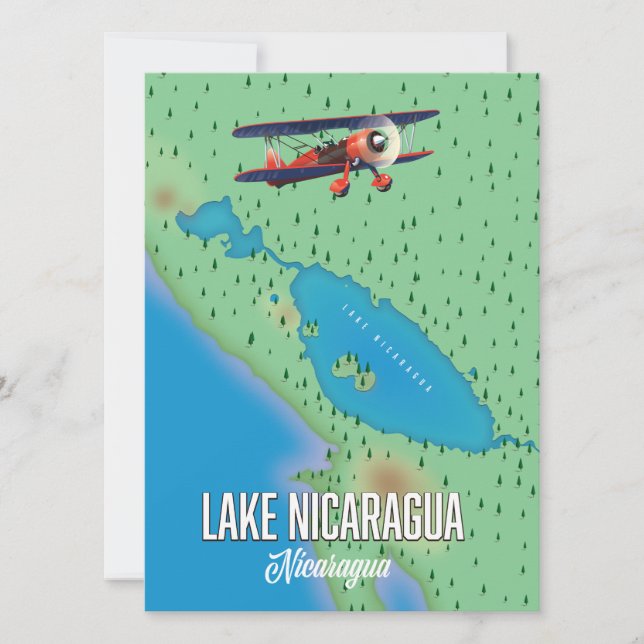 Lago Nicaragua, mapa de Nicaragua (Anverso)