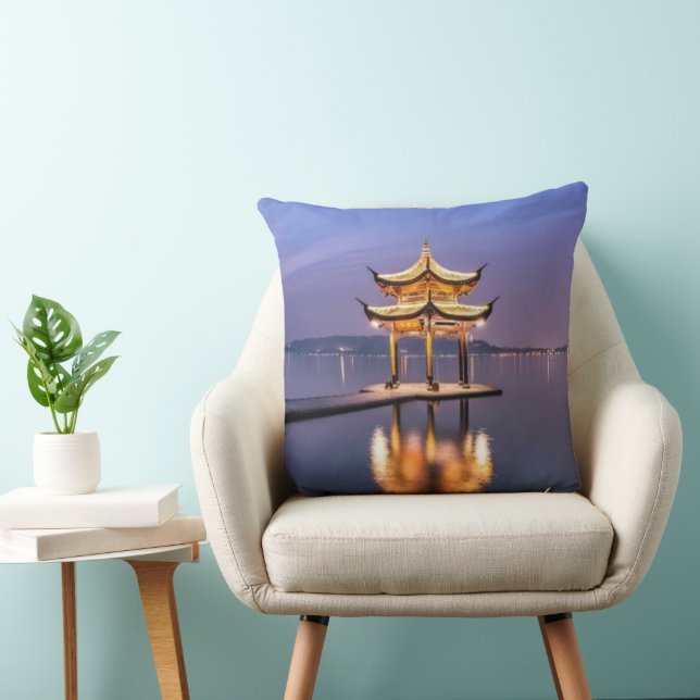 Lago Oeste, Hangzhou, Cojín decorativo Chino (Silla)