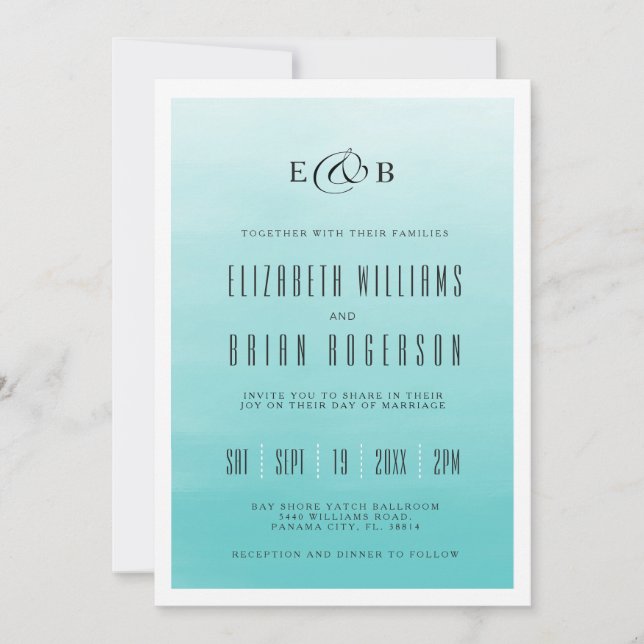 Lago Ombre congelado | Invitación a la boda (Anverso)