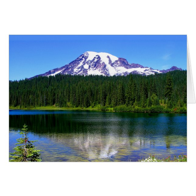 Lago Reflection, Monte Rainier, WA, EE. UU. (Anverso (Horizontal))