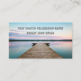 Lago SERENE con tarjetas de visita de la iglesia d