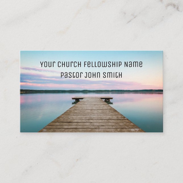 Lago SERENE con tarjetas de visita de la iglesia d (Anverso)