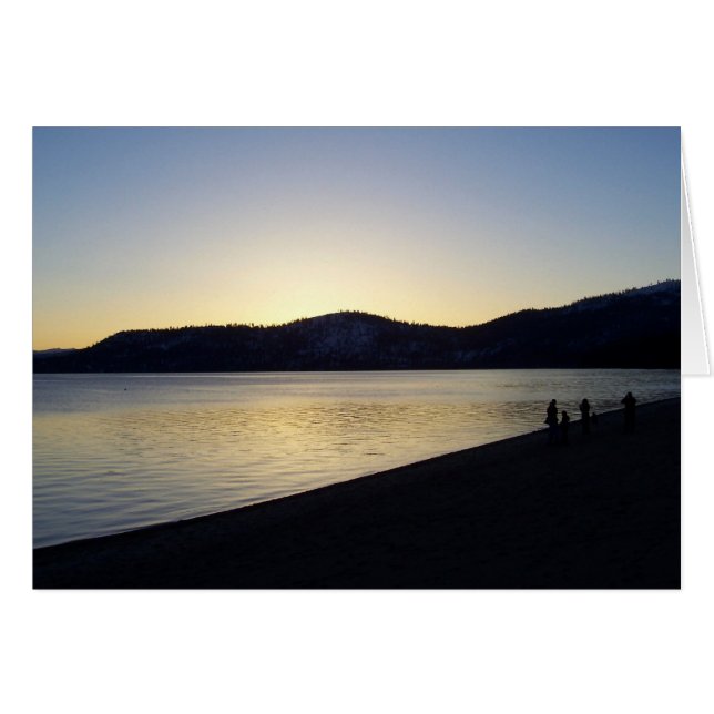Lago Tahoe al atardecer (Anverso (Horizontal))