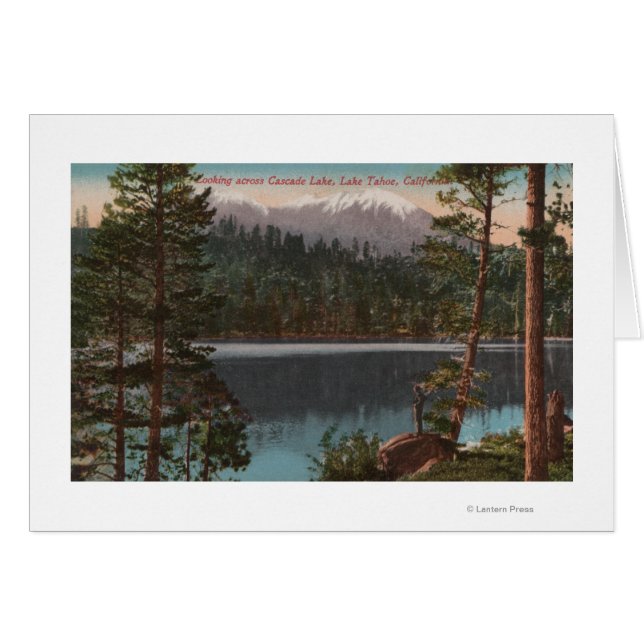Lago Tahoe, CA - Mirando a través del lago Cascade (Anverso (Horizontal))