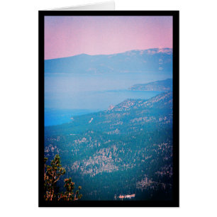 Lago Tahoe Mist - Canción de Sol. Tarjeta de felic