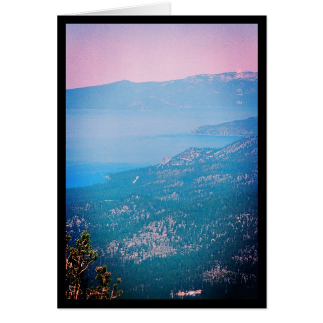 Lago Tahoe Mist - Canción de Sol. Tarjeta de felic (Frente)