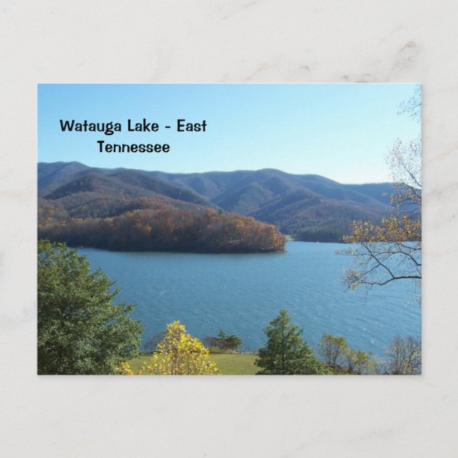 Lago Watauga en la postal oriental de Tennessee (Anverso)