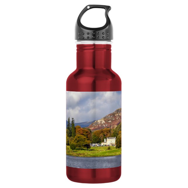 Lago Windermere en la botella de agua de Cumbria (Anverso)