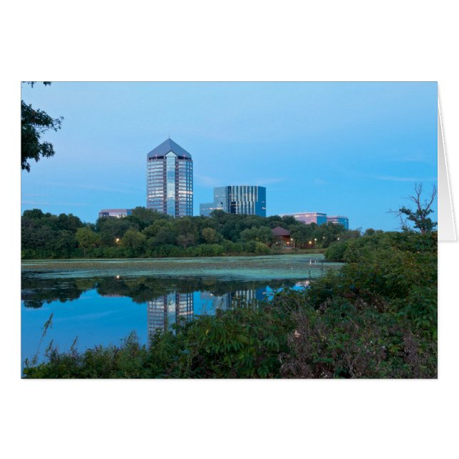 Lago y edificios de Normandale (Anverso (Horizontal))