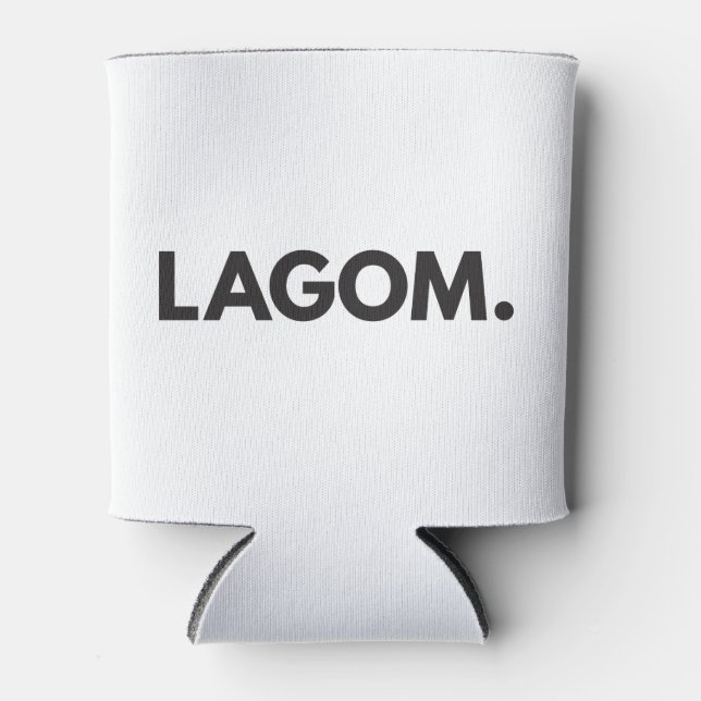 LAGOM. Enfriador de latas negro y blanco (Anverso)