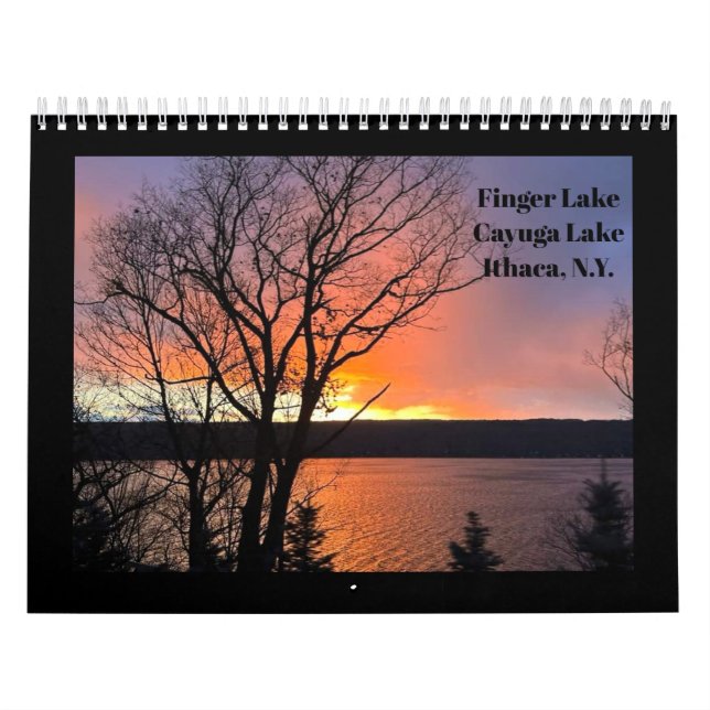 LAGOS DE DEDO calendario CAYUGA LAGO ITHACA (Tapa)