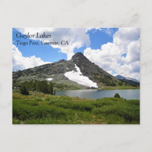 Lagos de Gaylor, paso de Tioga, Yosemite, postal d